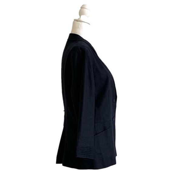 Banana Republic Factory Blazer Jacket Navy Blue Linen Lightweight Career Size 10 - Picture 6 of 12